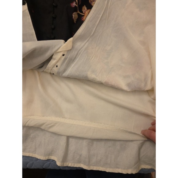 Anthropologie The Catalina Button-Front Dress Size M Black Floral Maxi Dress - Picture 12 of 12